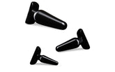 Anal Adventures 3 Pc Basic Plug Kit Black > Anal Range > Butt Plug Kits